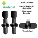 Microfone de lapela para celular bluetooth, Iphone e Android - Porto Galem- Com frete grátis