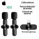 Microfone de lapela para celular bluetooth, Iphone e Android - Porto Galem- Com frete grátis