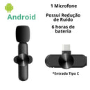 Microfone de lapela para celular bluetooth, Iphone e Android - Porto Galem- Com frete grátis