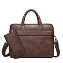 Pasta executiva masculina em couro transversal - Porto Galem- Com frete grátis